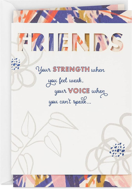 Hallmark Birthday Card for Friend (Abstract Flowers)