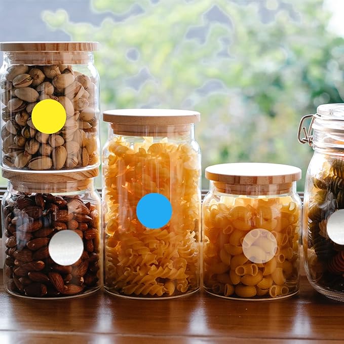 1200 Pieces 0.75 Inch Clear Transparent Round Waterproof Sticker,Envelope Tab Sealer and Retail Package Round Clear Seal Labels Self Adhesive Stickers