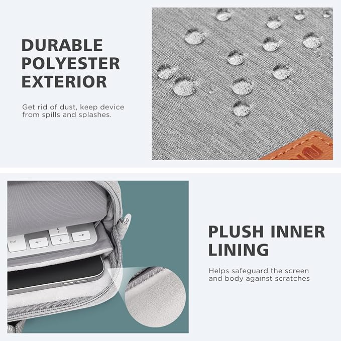 NIDOO Laptop Sleeve Shoulder Bag for 12.9" iPad Pro M1 M2 2022/13" 13.6" MacBook Air M2 / 13 MacBook Pro M2 M1 / Surface Pro X 8 9 7+, Briefcase Handbag for 13.4" Dell XPS 13 Plus / 12.4" Galaxy Tab