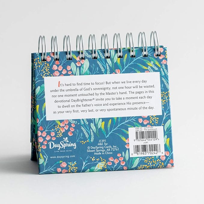 DaySpring - One Minute with God - Perpetual Calendar (J1391), Green, 5 1/2" x 5 1/4" x 1 1/4"