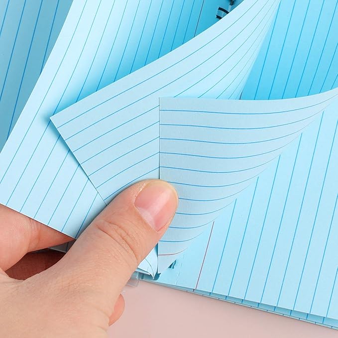 Koogel 400 Pieces Multicolor Index Cards, 3x5 Inches Ruled Index Cards Sprial Note Taking Paper in Multiple Colors for School, Learning, Memory, Recipe, Memo Scratch Pad, DIY Greeting Card