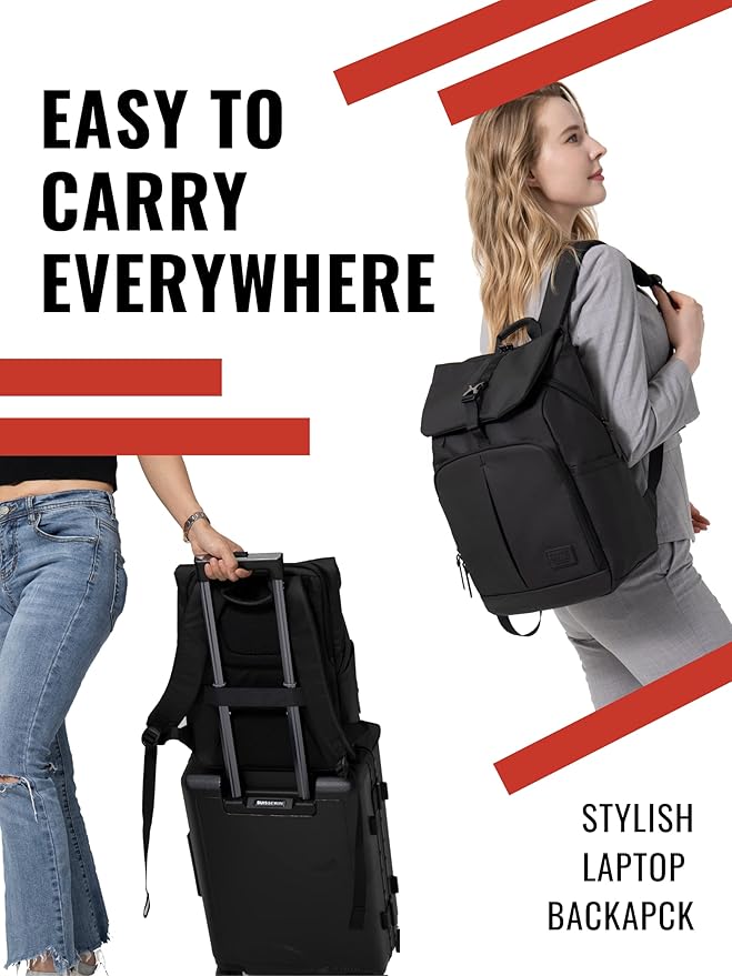 COTS Laptop Backpack, Black, Unisex, 15.6" Laptop Compartment, 15" 14" 13" Laptops, 16" x 11.8" x 5.5"