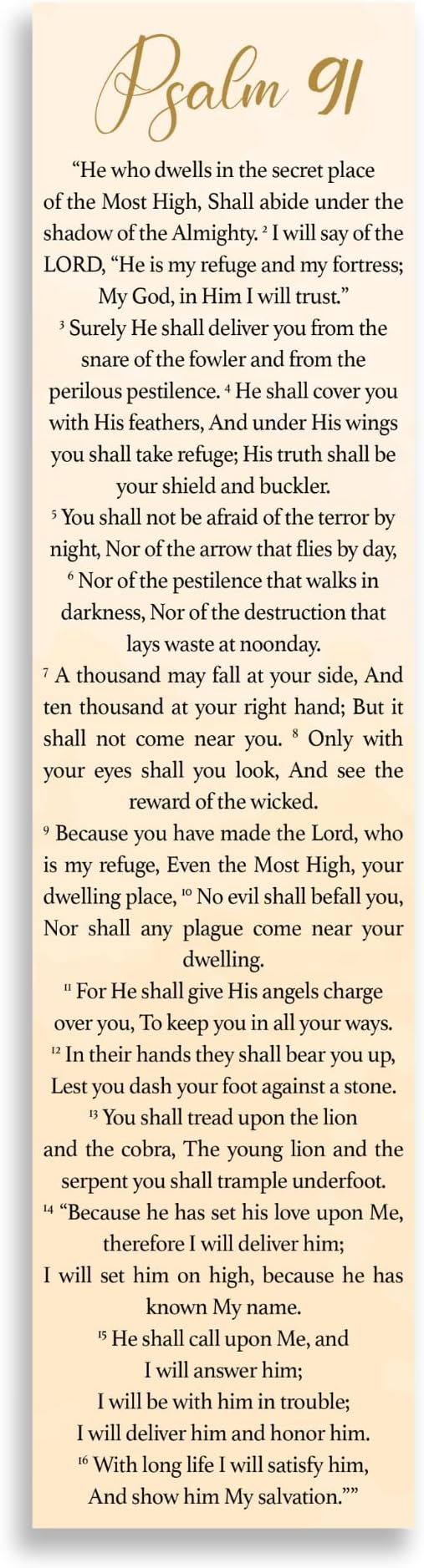 Bible Verse Psalm 91 Christian Bookmarks, Christian Bookmark, Page Marker Divider, Christian Gifts for Men Woman Father Mother Faith Hope Encouragement (Pack of 12)