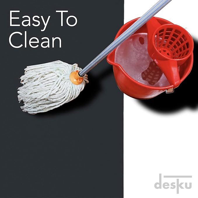 DESKU Flower Power Desk Chair Mat – Heavy-Duty PVC Mats for Hard Floor Protection, Black, 48 x 49 Inches, Made in The USA