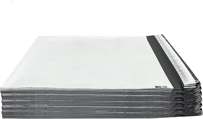 Colored Poly Mailers Pack of: Be creative with your packaging with Colored mailers (White, 10" x 13" pack of 200)