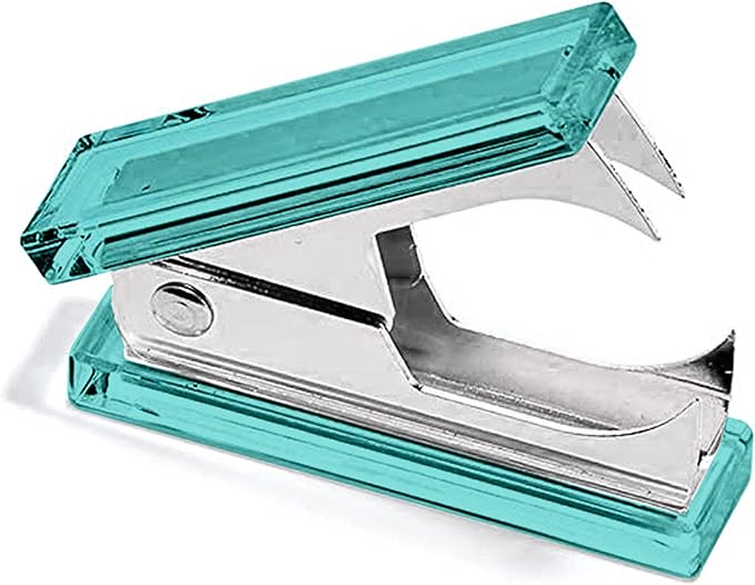 OfficeGoods 3 Piece Acrylic Desk Set - Includes Ruler, Staple Remover, Scissors - Functional & Elegant Desk Accessories - Stationery Tools for Home, Office, and School - Green with Silver Metal