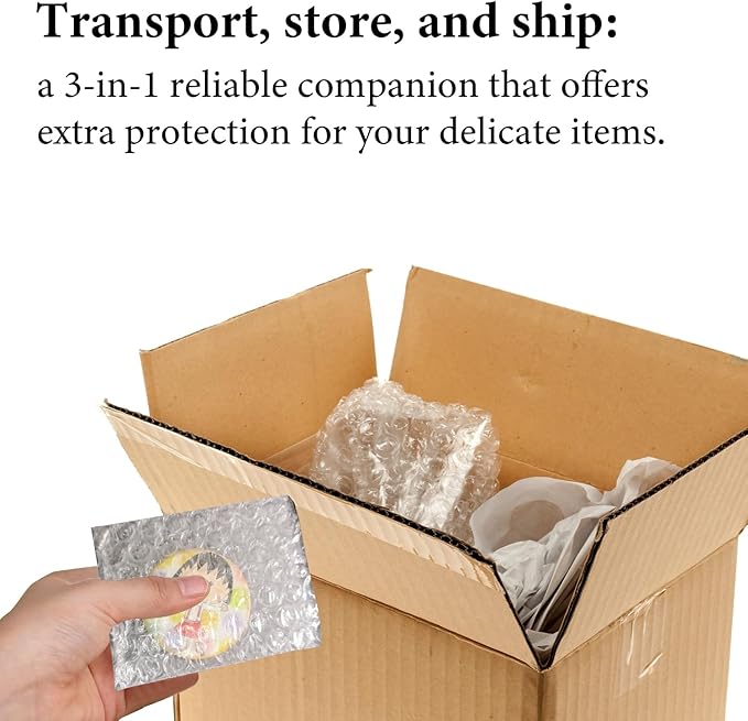 350 Pcs Clear Self Sealing Bubble Bags Plastic Thickening Cushion Packing Bags Double Wall Bubble Pouch Bag Shockproof Pack Protective Bags for Small Business Packing Shipping Storage (3.35" X 4")