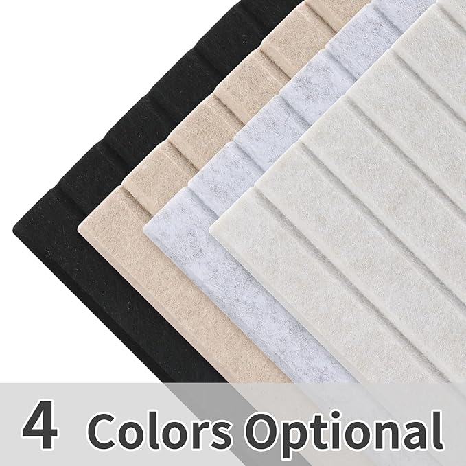 Smarpau Large Cork Board Alternative 12 Pack Felt Wall Tiles for Office 48"x36" Felt Bulletin Boards Tiles Slat Wall Paneling Pin Board Tack Board Alternative Gray