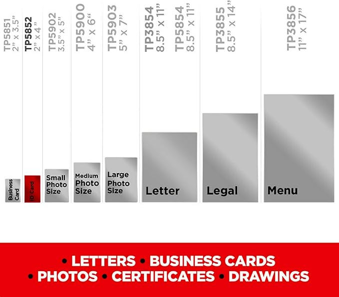 Scotch Thermal Laminating Pouches, 100 Count, Clear, 5 mil., Laminate Homemade Ornaments, Christmas Banners and Gift Tags, Ideal Holiday Supplies, Fits ID Card Sized (2.4 in. × 4.2in.) Paper