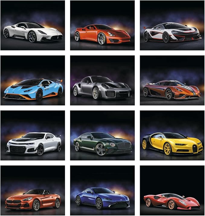 Exotic Sports Car 2025 Hanging Wall Calendar - 19" x 11" (Open) 2025 Monthly Appointment Planner and Organizer. The worlds fastest and most expensive beautiful cars!