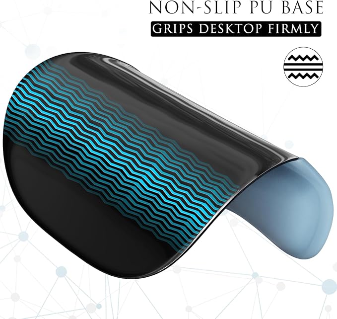 MROCO Ergonomic Mouse Pad with Gel Wrist Rest, Comfortable Mousepad with Smooth Wrist Support Surface and Non-Slip PU Base for Pain Relief, Computer, Laptop, Office & Home, 9.4 x 8.1 in, Sky Blue