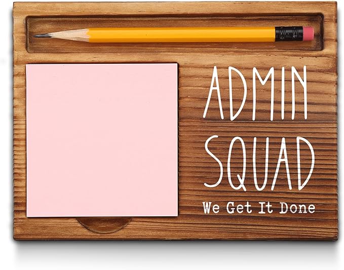 akeke Admin Squad gifts, Admin Team Gifts, Admin Life Gift, Administrative Assistant Staff Gifts, Thank You Administration Appreciation Gifts Office Self-Stick Note Pad Holders GSH1