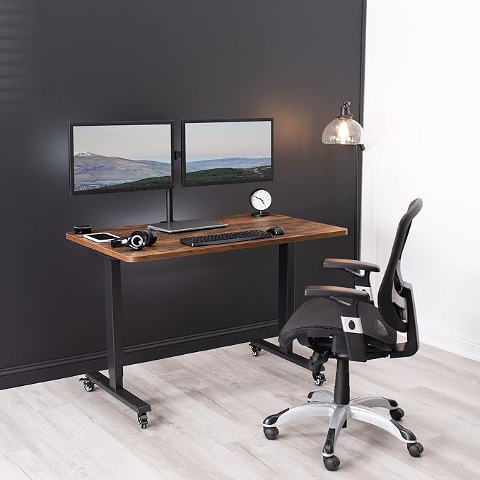 VIVO Universal 48 x 30 inch Solid One-Piece Table Top for Standard and Sit to Stand Height Adjustable Home and Office Desk Frames, Rustic Vintage Brown, DESK-TOP48-30N