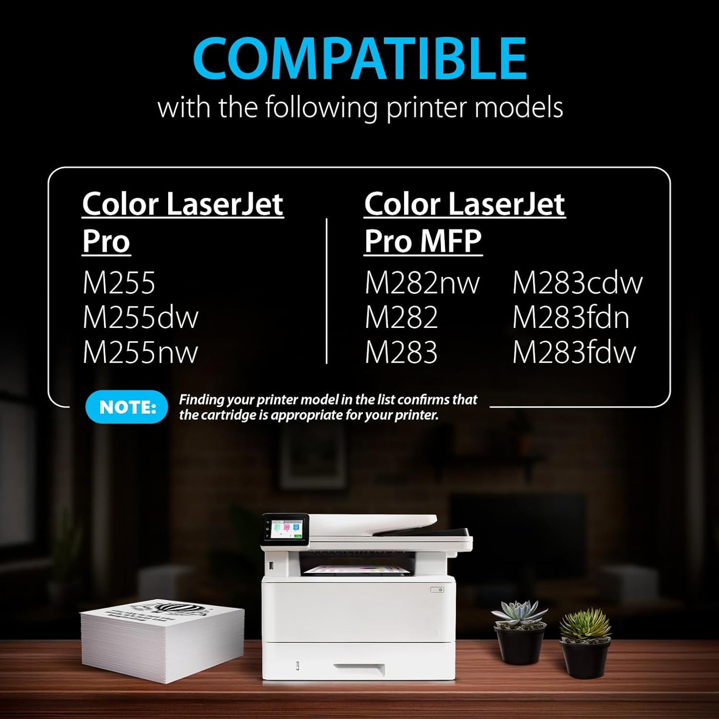 Smart Ink Compatible 206A Toner Cartridge Replacement for HP 206A Toner Cartridges (2 Black Combo Pack) 206X with Chip to use with Color Laserjet Pro MFP M283fdw M283cdw Laserjet Pro M255dw M255nw