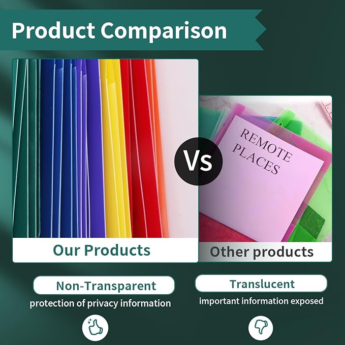 Plastic Two Pocket Folders with Prongs, LAYZZ 30 Pack Heavyweight Letter Size Plastic Folders with Pockets and Prongs, Poly Plastic Folders for Office & School