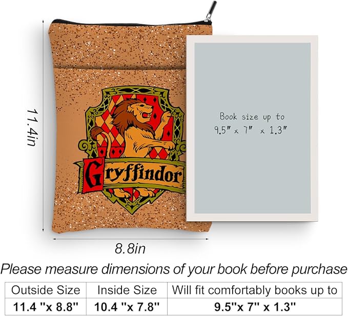 Magic Stuff Lion Magic House Book Sleeve Book Cover Book Lovers Gifts Book Club Gifts Wizard Book Protector Book Gifts for Readers Women Magic Movie Fans Bibliophile Bestie Graduation Birthday Gifts