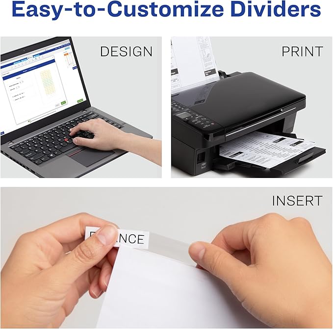 Avery 11223 Insertable Big Tab Dividers, 8-Tab, 11 1/8 x 9 1/4