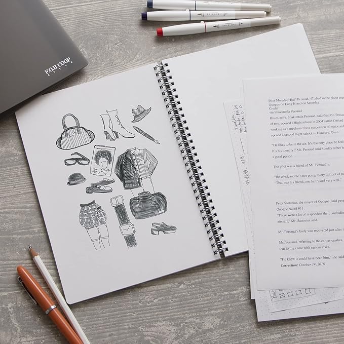 Kyoku Associates FOBCOOP Plain B5 PTW03W Ring Notebook, White