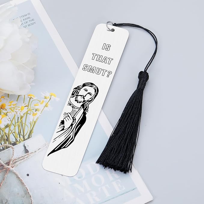 Is That Smutt Jesus Bookmark,Smutty Book Lovers Gifts,Christmas Stocking Stuffers for Adult Women,Funny Bookmarks for Women,Smut Bookmarks,Dirty Santa Gifts,Funny Gifts for Women Adult Spicy Bookmarks