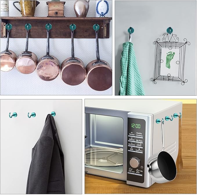 DIYMAG Magnetic Hooks, 30Lbs Strong Heavy Duty Cruise Magnet S-Hooks for Classroom, Fridge, Kitchen etc, (6 Pack-Green)