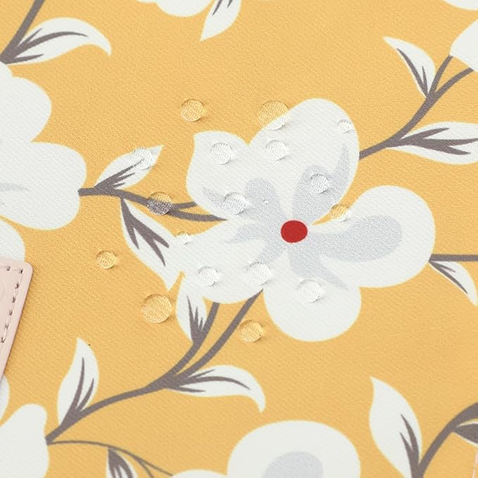 canvaslife 360° Protective Laptop Sleeve Case Bag with 3 Pockets for 14 inch Dell HP Lenovo Laptop and MacBook Pro 14 inch,Surface Laptop 14.4 inch (Yellow flower)