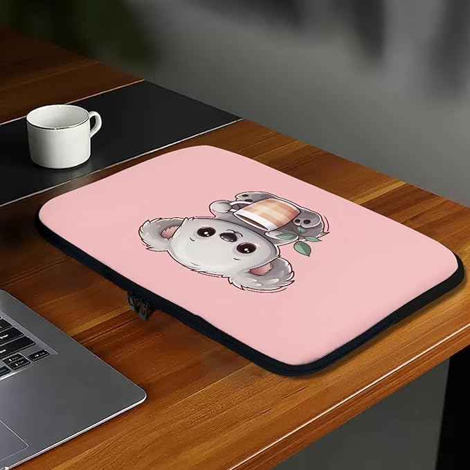 Cute Koala Laptop Protective Sleeve for Girls 10 inch Computer Sleeve Bag Zippered Pouches Lap Top Case Suitable for Daily Use Travel School Office Multiple & Neatly Organizers