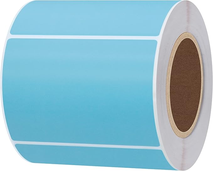 Hybsk 3x2 inch Color Direct Thermal Labels for Shipping, Barcodes, Address, Compatible with Rollo Label Printer & Zebra Desktop Printers(3"x2",Light Blue)