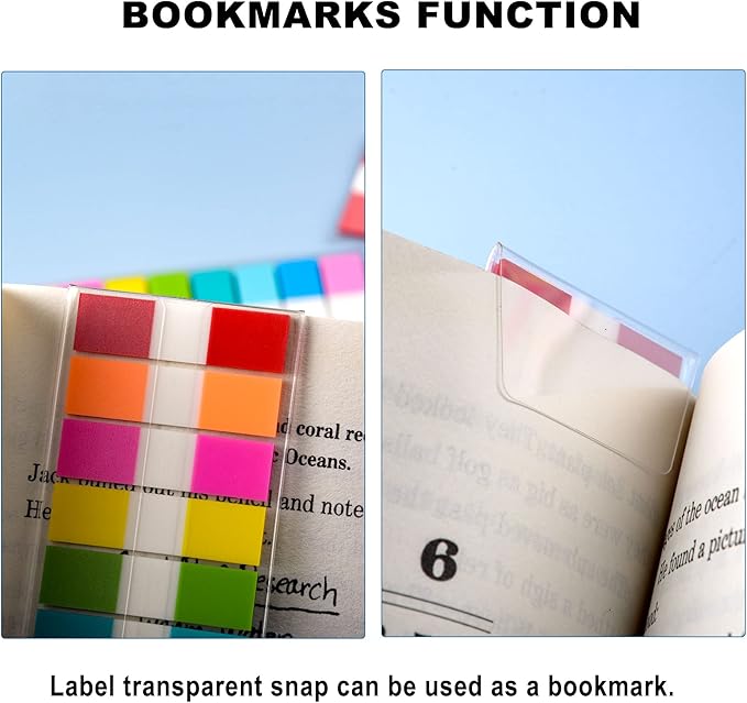 Sticky Tabs 900 Pcs Page Markers, Tabs for Notebooks Sticky Note Tabs Colored Writable and Repositionable Books Flags Tabs, Index Tabs, Annotation Tabs, Easy to Stick, Removes Cleanly
