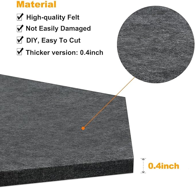 12" Large Bulletin Board with 30 Push Pins, Pack of 8 Hexagon Felt Pin Board Notice Boards for Home Office Kitchen, Felt Wall Tiles for Photos Memos (White Green)