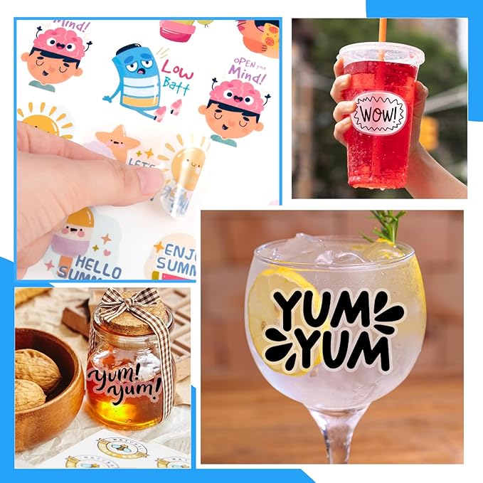 TECKWRAP Printable Vinyl Sticker Paper for Inkjet Printer, Transparent Inkjet Printable Sticker Paper, 8.26" x 11.69" A4 Size for Scrap-booking, Craft Cutters, Home Decor, 28 Sheets/Pack