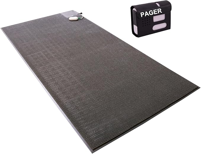 Smart Caregiver Floor Mat and Pager System - Includes Pager and 24in x 48in Floor Mat