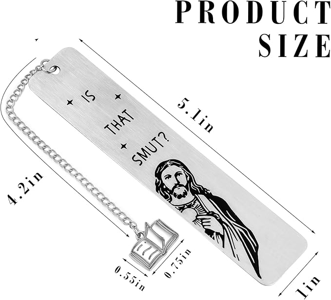 Funny Bookmarks for Women Men Metal Book Marker Bulk Tassels Personalized Bible Bookmark Cute Religious Cool Humor Peeking Jesus Bookmarks Easter Gifts for Book Lovers Coworker Reader Adults