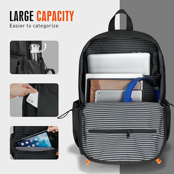Versatile Lightweight Laptop Backpack - Durable, Water-Resistant for 13-15.6 Inch Laptops - Perfect for Work, Travel, Commute, Campus - Practical & Multi-Functional