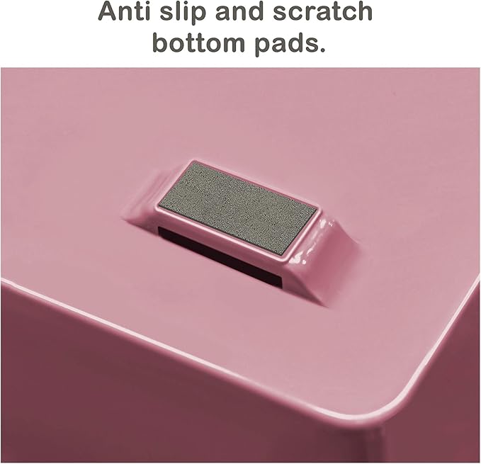 Acrimet 2 Tier Side Load Letter Tray Facility, Desktop File Organizer, A4 Letter Size Paper Organizer, Minimalist Storage Solution Paper Tray for Office, Home, Classroom (Plastic, Solid Pink Color)