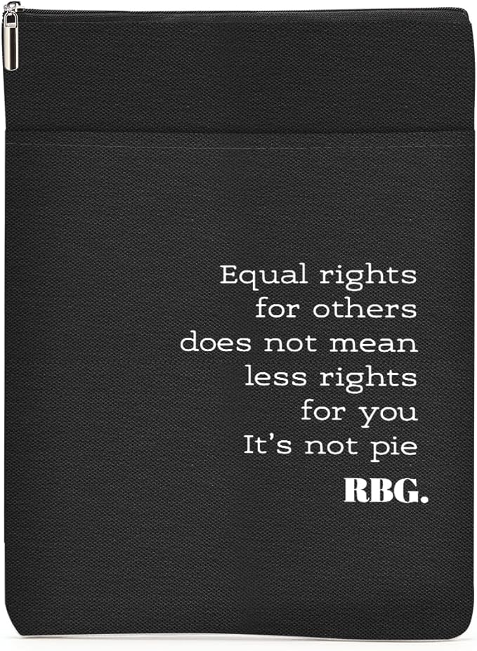 Book Themed Gifts Waterproof Book Sleeve Book Pouch Equality Rights Reading Gifts for Women Teacher Friend Book Covers for Paperbacks Book Accessories Book Protector with Zipper and Front Pocket