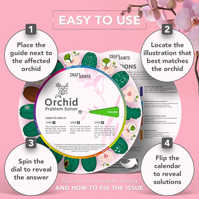 Garden Planner for Orchid Problems, Identify & Resolve 18 Common Problems, Portable Homestead Farmers Almanac, Orchid Plant Disease Troubleshooter, Essential Accessories for Gardeners