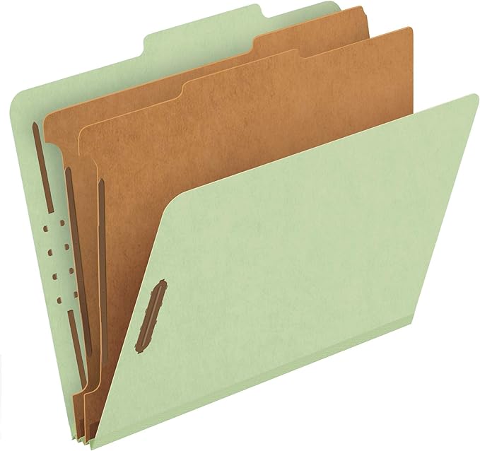 Pendaflex Classification Folders Letter Blue 10/BX Specialty and Pendaflex Recycled Classification File Folders Letter Light Green 10/BX