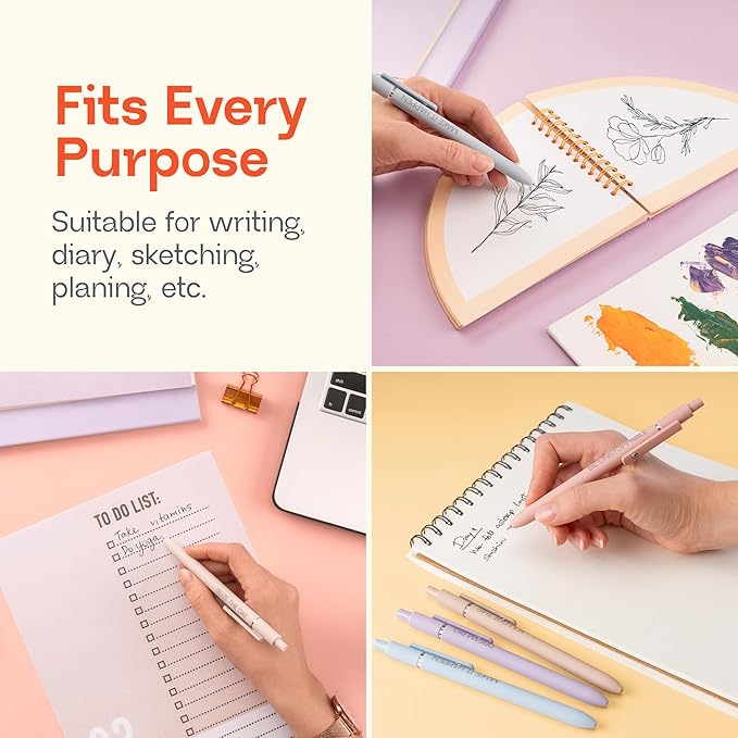 Achievers Inspirational Pen Set for Women - Motivational Quotes Office Gift for Her, Congratulations on Promotion, New Job Gifts Lady Boss Business Pens, Adult Graduation Gifts Stylish Sets (Pastel)