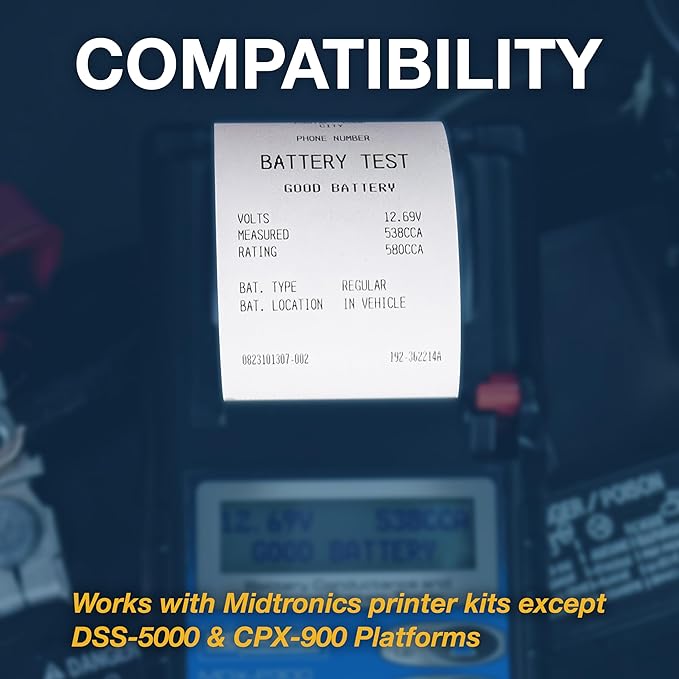 Midtronics Thermal Printer Paper - Ships as a 10 pack/rolls - A401