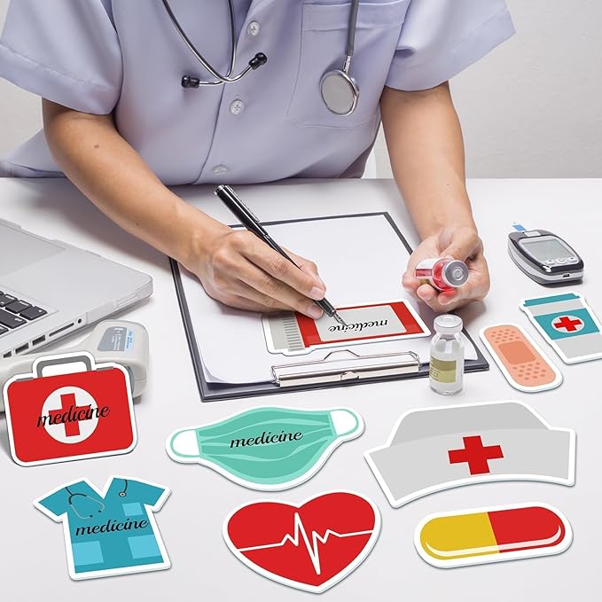 48 Pieces Nurses Day Sticky Notes Nurse Notes Pads Self-Adhesive Nursing Student Essentials Sticky Memo Notes for Hospital School Nurse Supplies Presents