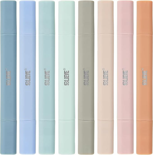 BLIEVE- Aesthetic Bible Highlighters No Bleed Through Assorted Colors, Cute Highlighter Dual Tip For Journaling Supplies And School Accessories, Bible Highlighters And Pens No Bleed (COASTAL DREAM)