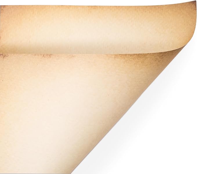 50 Pack Classic Aged Paper | Vintage Stationary Paper | Use for Creating Timeless Writing, Drawing, Sketches, Painting Projects | Ink Jet and Laser Printer Friendly | 8.5 x 11 Inches 50 Sheets