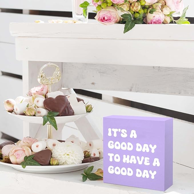 Purple Office Decor Desk Accessories Purple Gifts for Women Positive Office Decor Sign Desk Decorations for Women Home & Office Cute Desk Accessories Motivational Gifts for Women Coworker