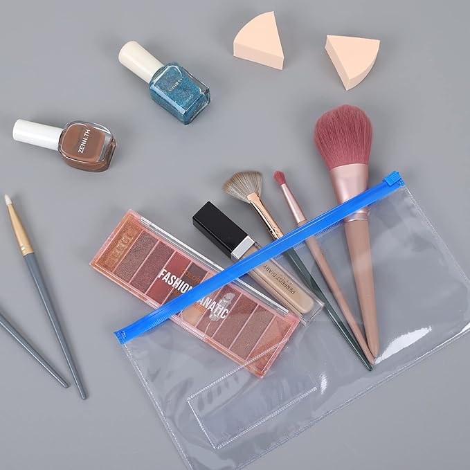 EOOUT 24pcs Poly Zip Envelope, Plastic Envelope, Reusable Envelopes, 9 x 4.7 Inches, A6 Size, 10 Colors, for Office Supplies