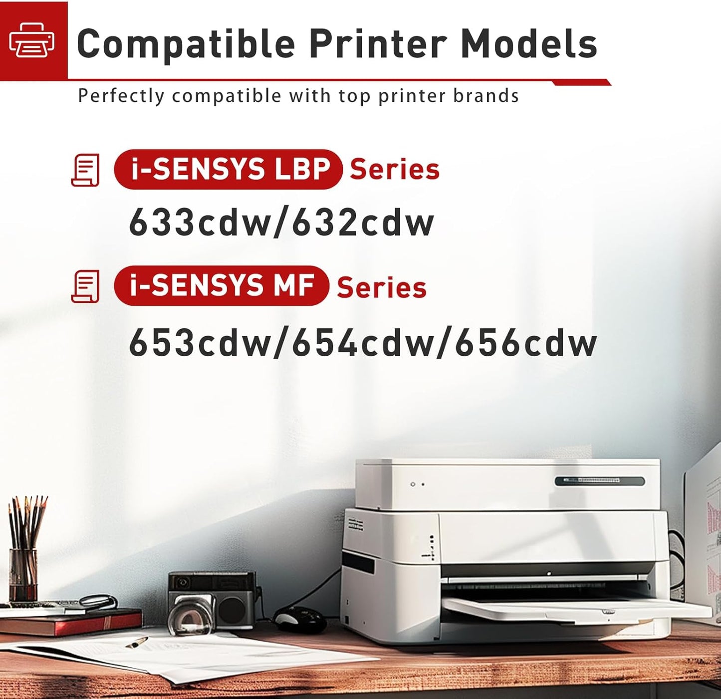 067H 067 Toner Cartridges Set Compatible for Canon 067H 067 Toner Cartridge Work with Canon ImageClass MF656Cdw MF654Cdw LBP632Cdw LBP633Cdw Printers|067H B/C/Y/M,4Pack 067H Toner
