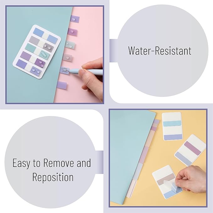 Mr. Pen- Sticky Index Tabs, 500 Pcs, 21 Sets, Colorful Sticky Tabs for Notebooks, Page Markers, Page Tabs for Binders, Page Tabs Sticky Tabs for Books, Notebook Tabs, Book Sticky Tabs for Notebooks