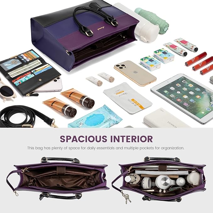 LOVEVOOK Laptop Tote Bag for Women, Work Totes Business Office Computer Briefcase with Clutch Purse