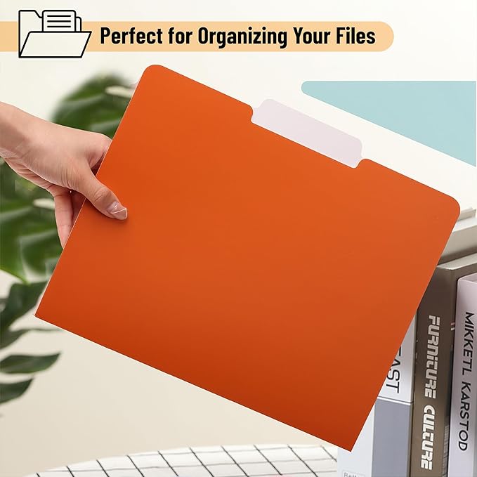 Mr. Pen- File Folders, 18 Pack, Retro Colors, 1/3-Cut Tab, File Folders Letter Size, Colored File Folders, Office File Folder, Colored Folders, Office Supplies File Folders, File Folders with Tabs