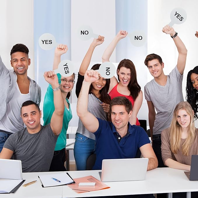 25 Pieces Dry Erase Answer Paddles Handheld Double Sided Paddles Mini White Boards Small White Board Dry Erase Signs Auction Paddles for Students Classroom Voting Games