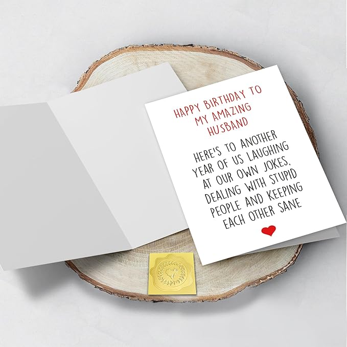 Happy Birthday Card for Husband, Funny Birthday Card from Him, Happy Birthday to My Amazing Husband Card